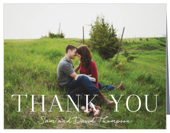 Modern Scrapbook Wedding Thank You Cards