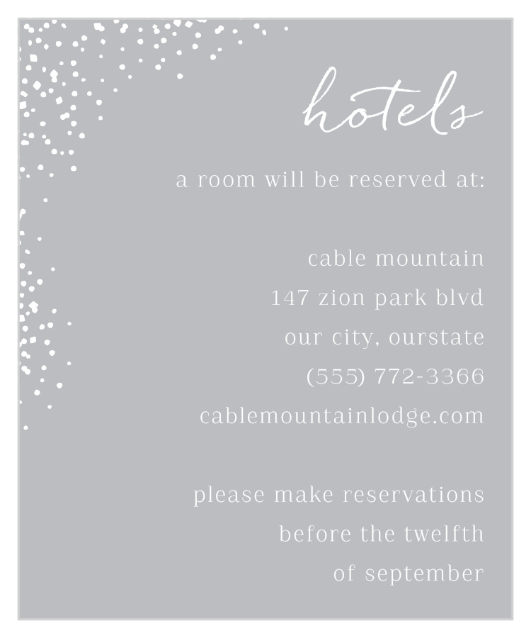 Modern Scrapbook Accommodation Cards