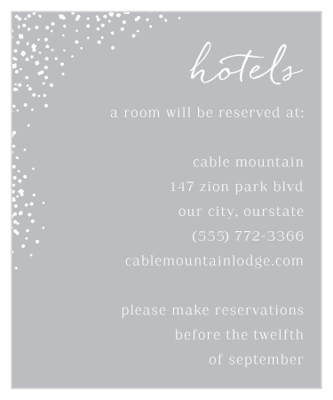 Modern Scrapbook Accommodation Cards
