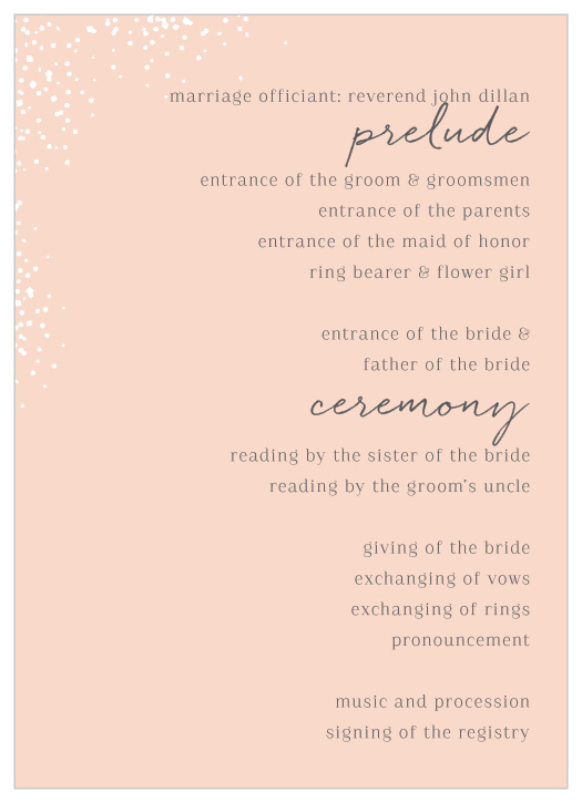 Modern Scrapbook Wedding Programs