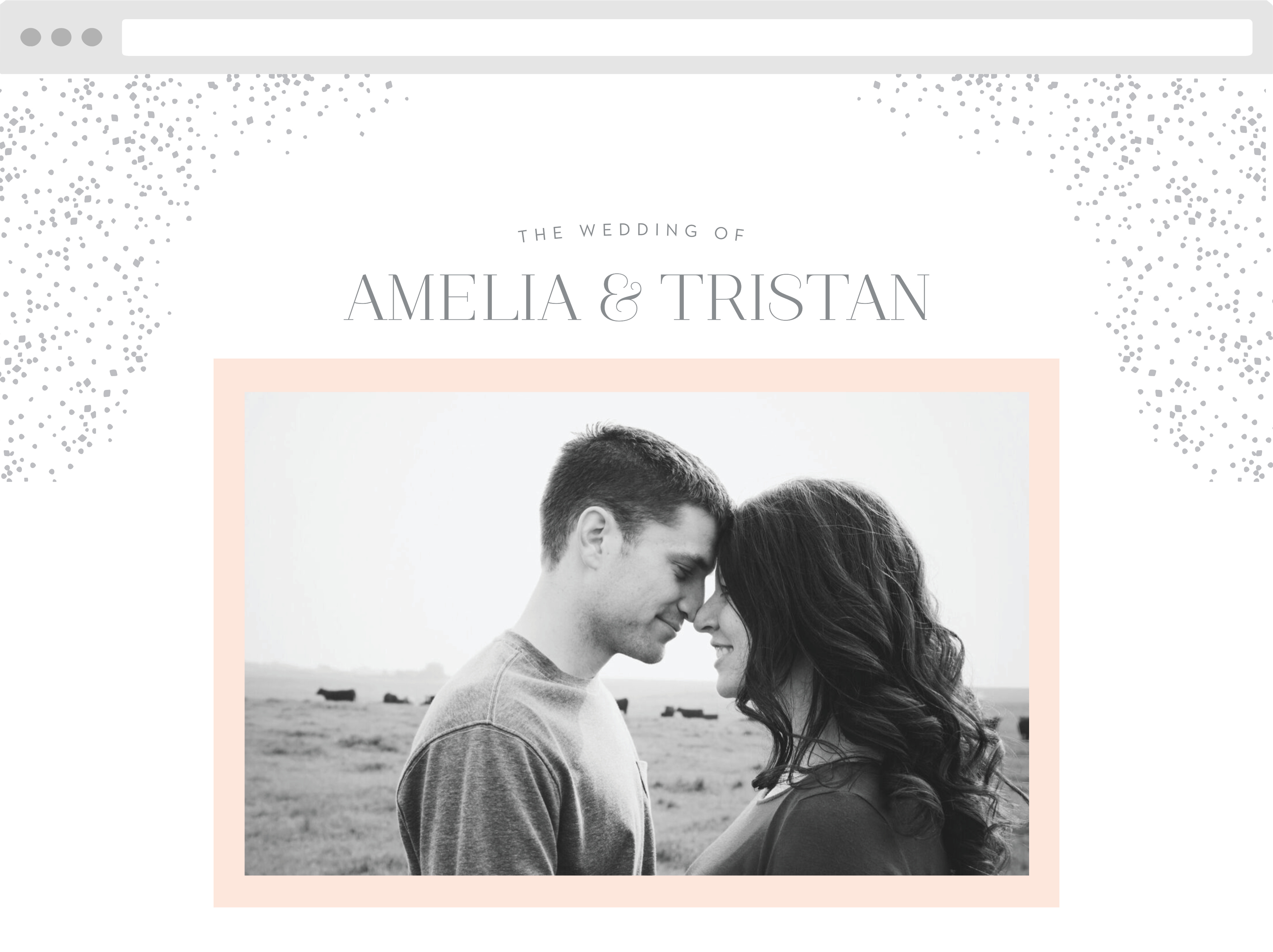 Modern Scrapbook Wedding Website