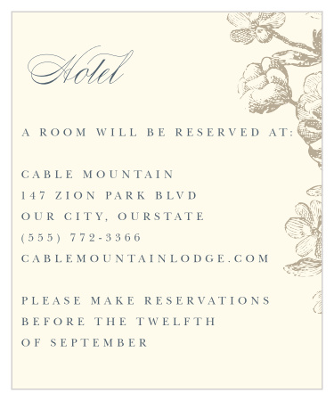 Sketched Botanicals Accommodation Cards