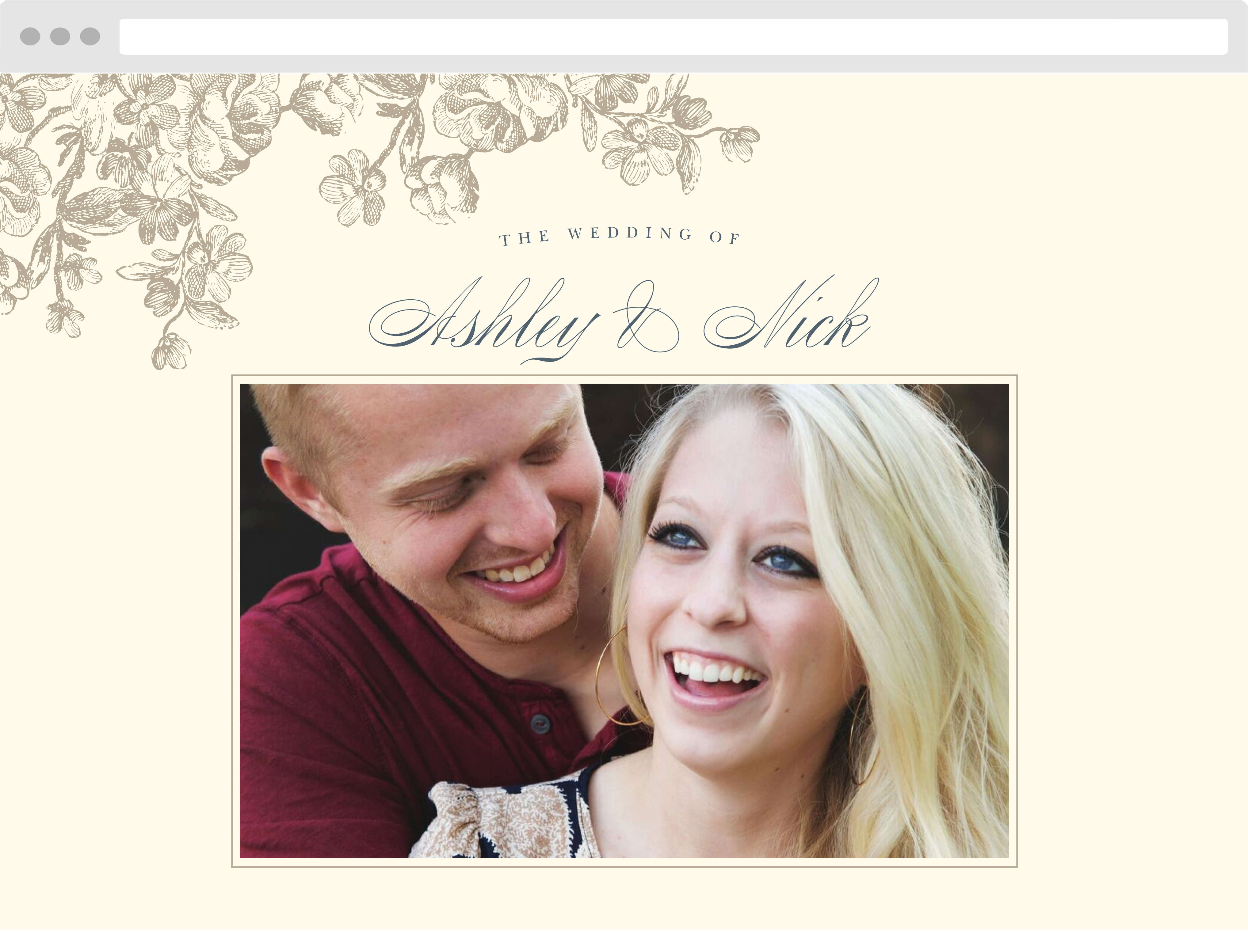Sketched Botanicals Wedding Website