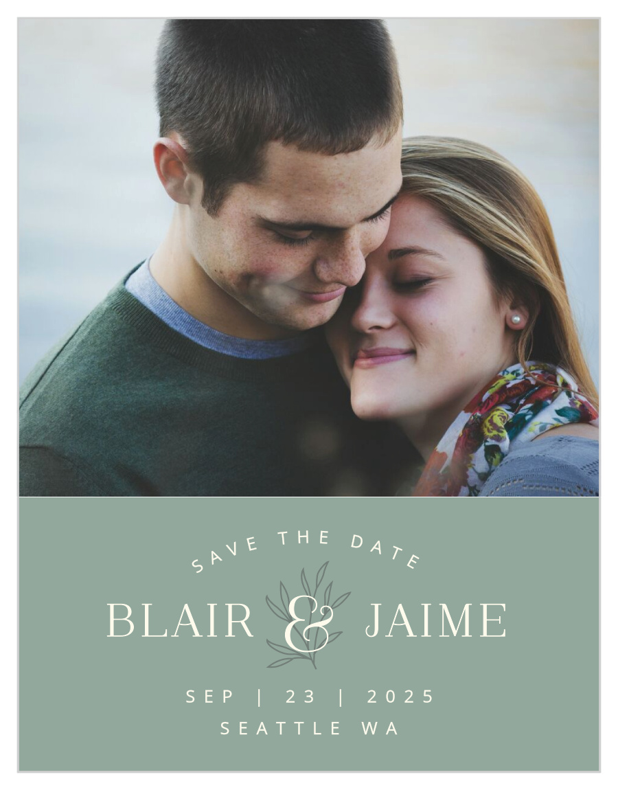 Leafy Label Save the Date Magnets