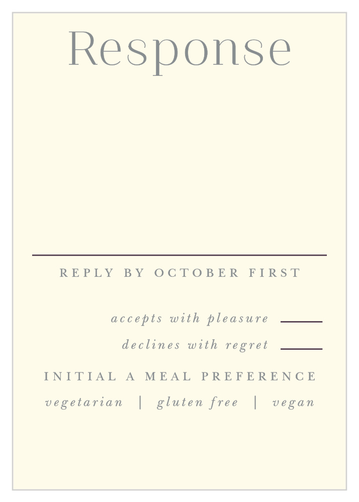 Classic Elegance Response Cards