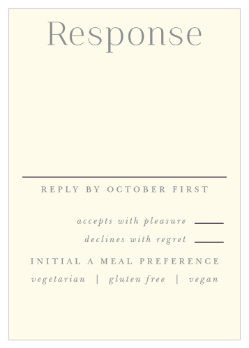 Classic Elegance Response Cards