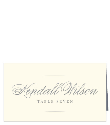 Each of your guests' names are spelled out in sophisticated calligraphy on our Classic Elegance Place Cards! 