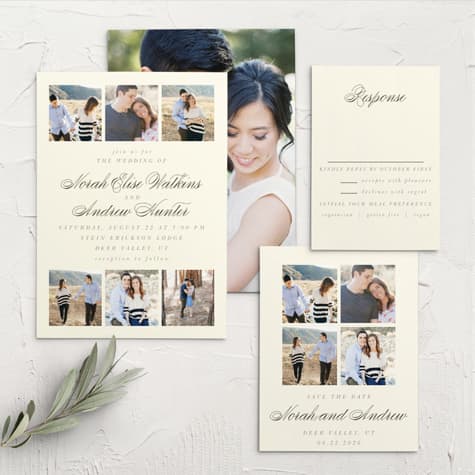 Modern Stacks Wedding Invitations