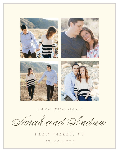 Modern Stacks Save-the-Date Cards guarantee that your guests have every single detail. 