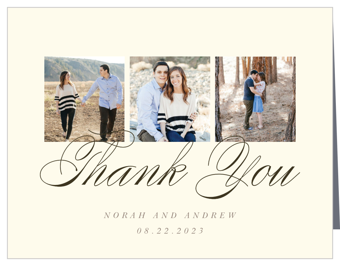 Modern Stacks Wedding Thank You Cards