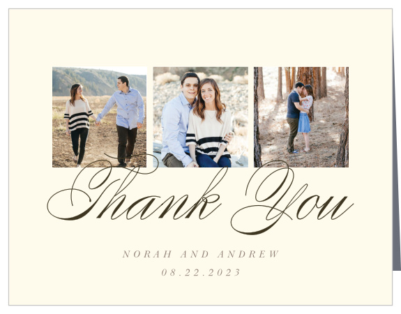 Modern Stacks Wedding Thank You Cards