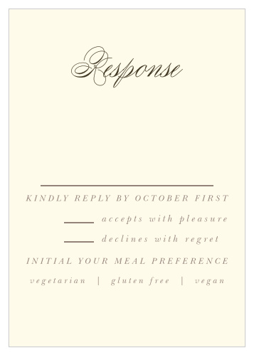 Modern Stacks Response Cards help you prepare for each guest and every request.