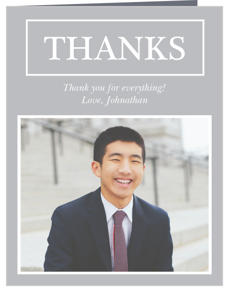 Silver Tassel Graduation Thank You Cards