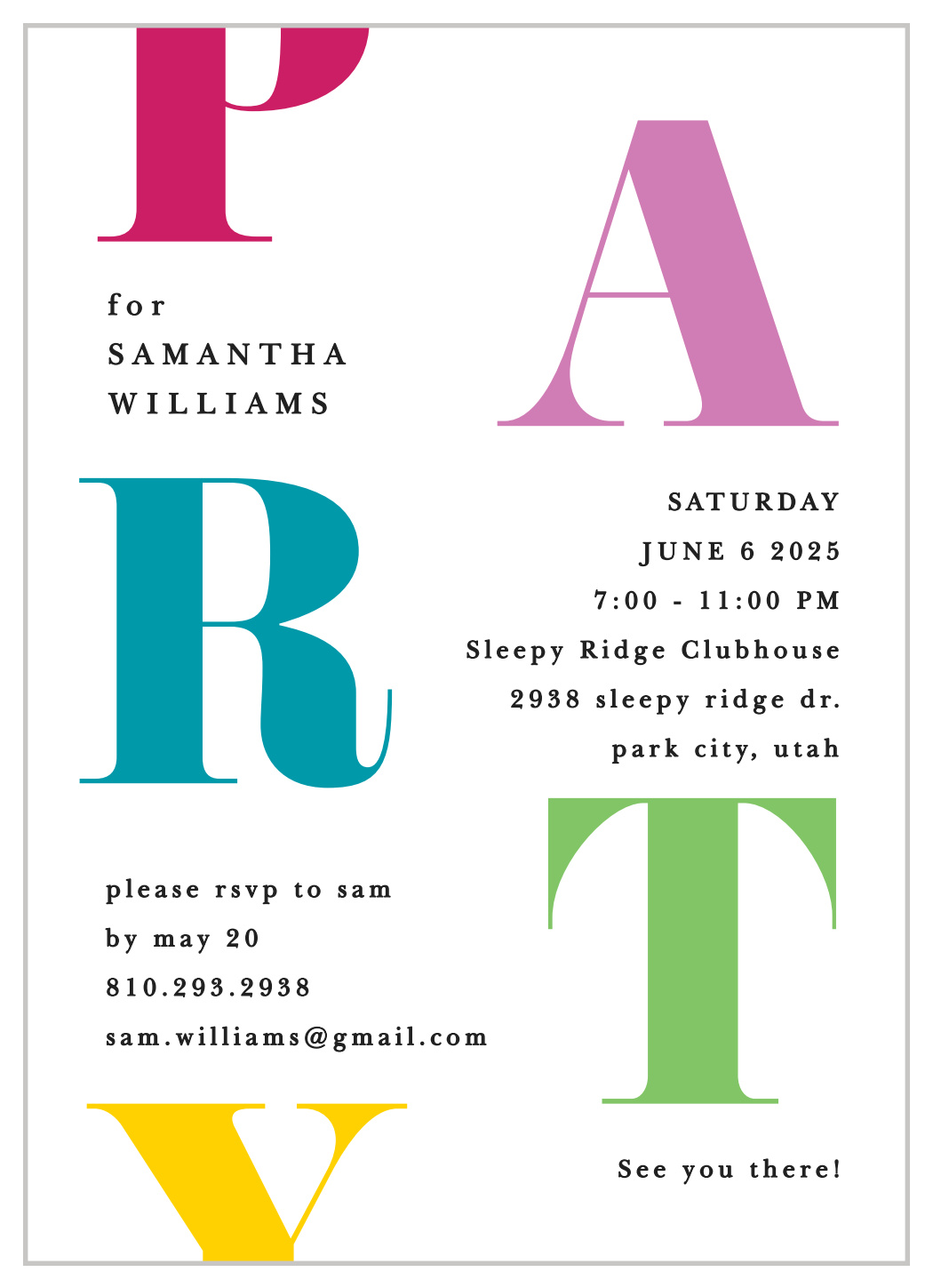 Grad Block Graduation Invitations