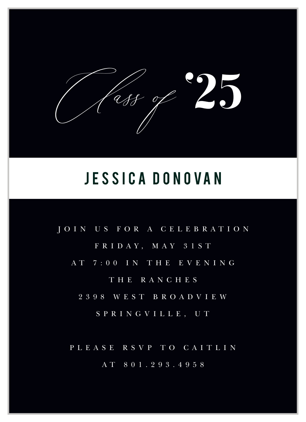 Upper Class Graduation Invitations