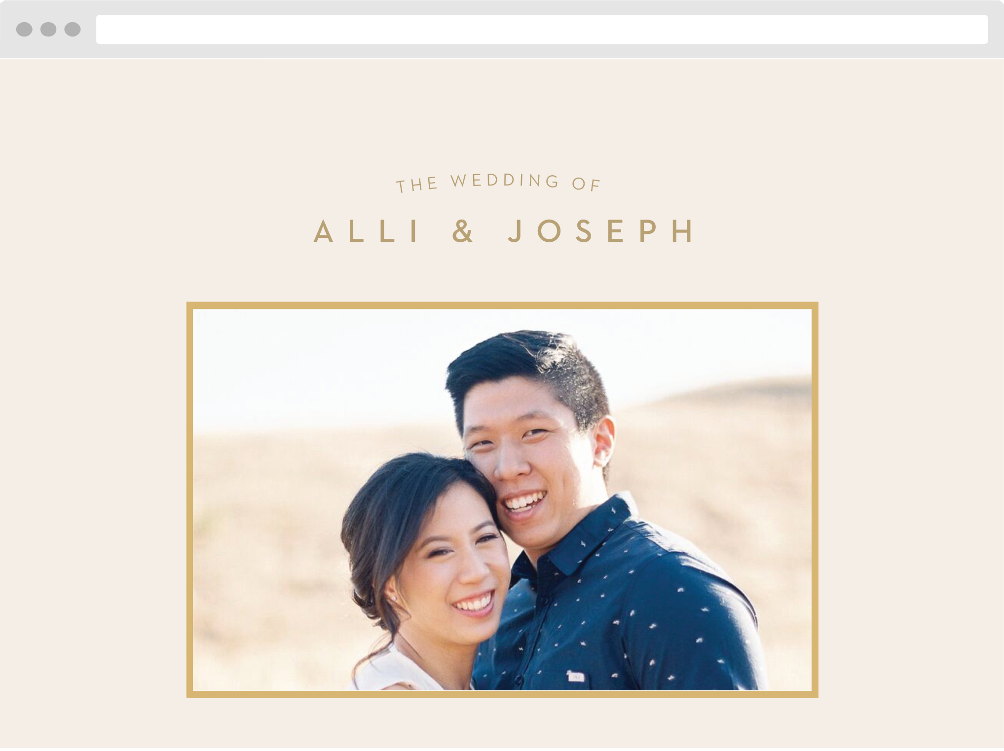 Minimal Block Wedding Website