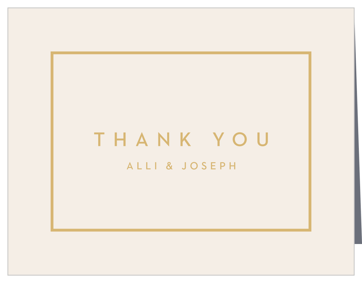 Minimal Block Wedding Thank You Cards