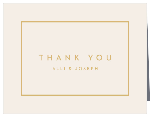 Minimal Block Wedding Thank You Cards