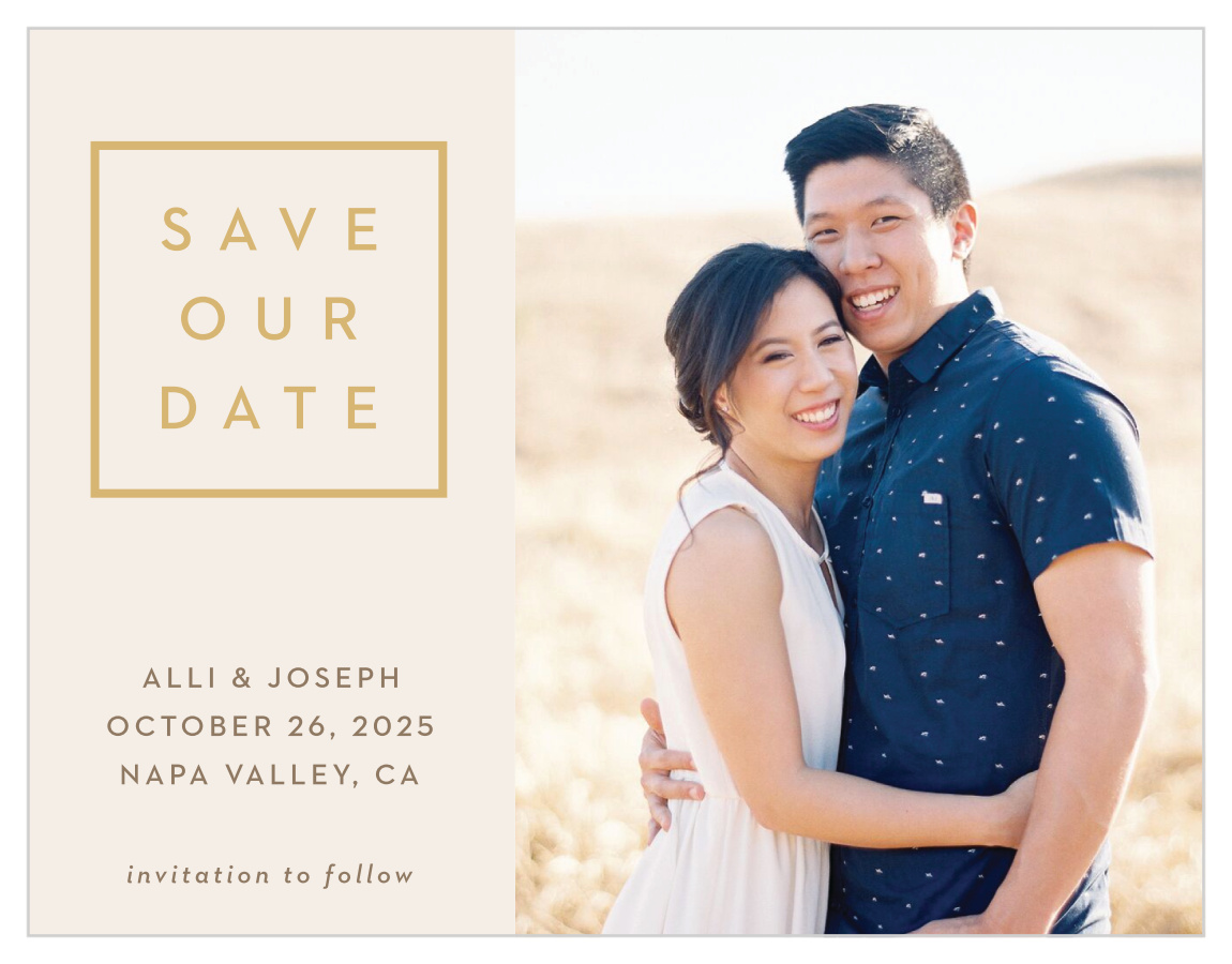Minimal Block Save the Date Magnets