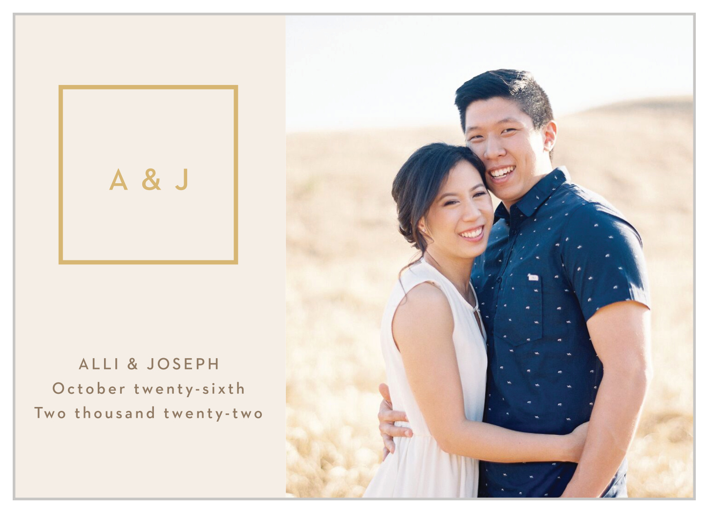 Minimal Block Wedding Invitations