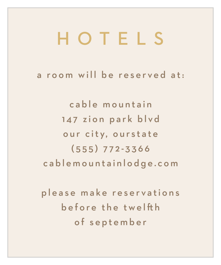 Minimal Block Accommodation Cards