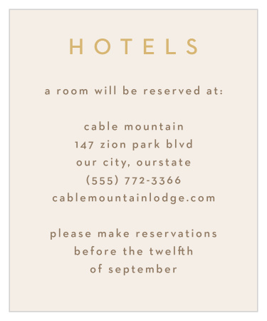 Minimal Block Accommodation Cards