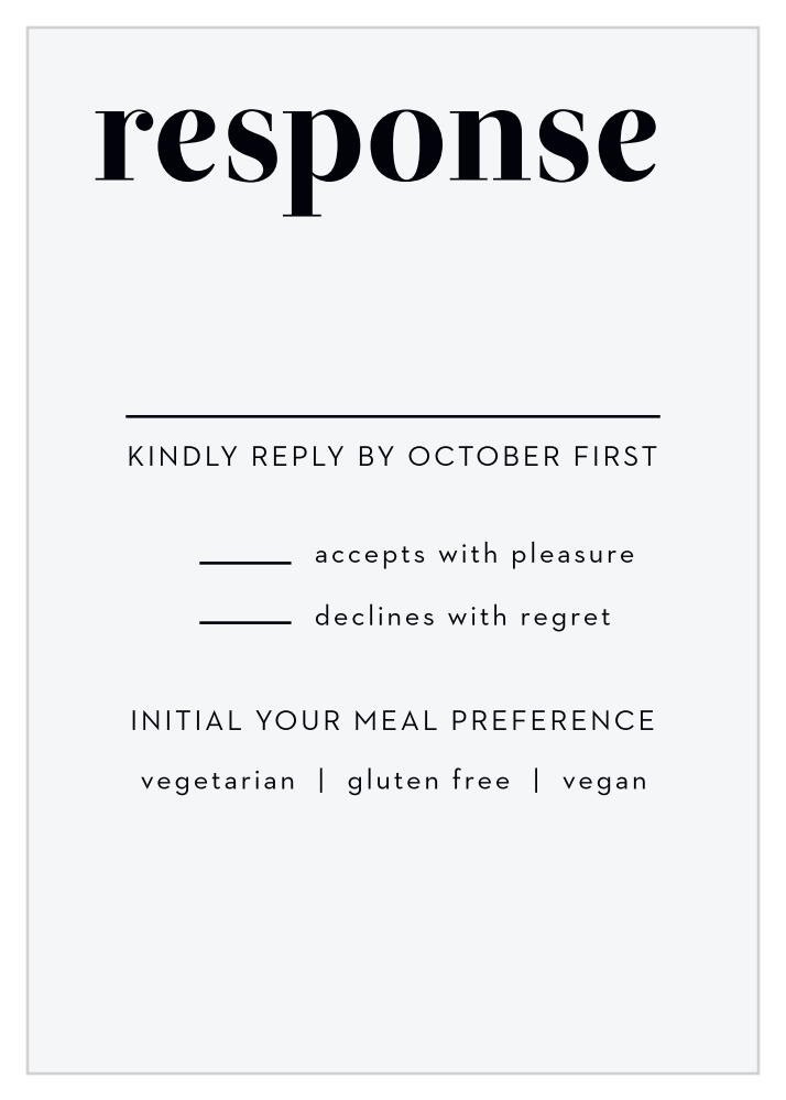 Chic Editorial Response Cards