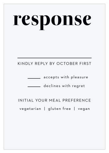 Chic Editorial Response Cards