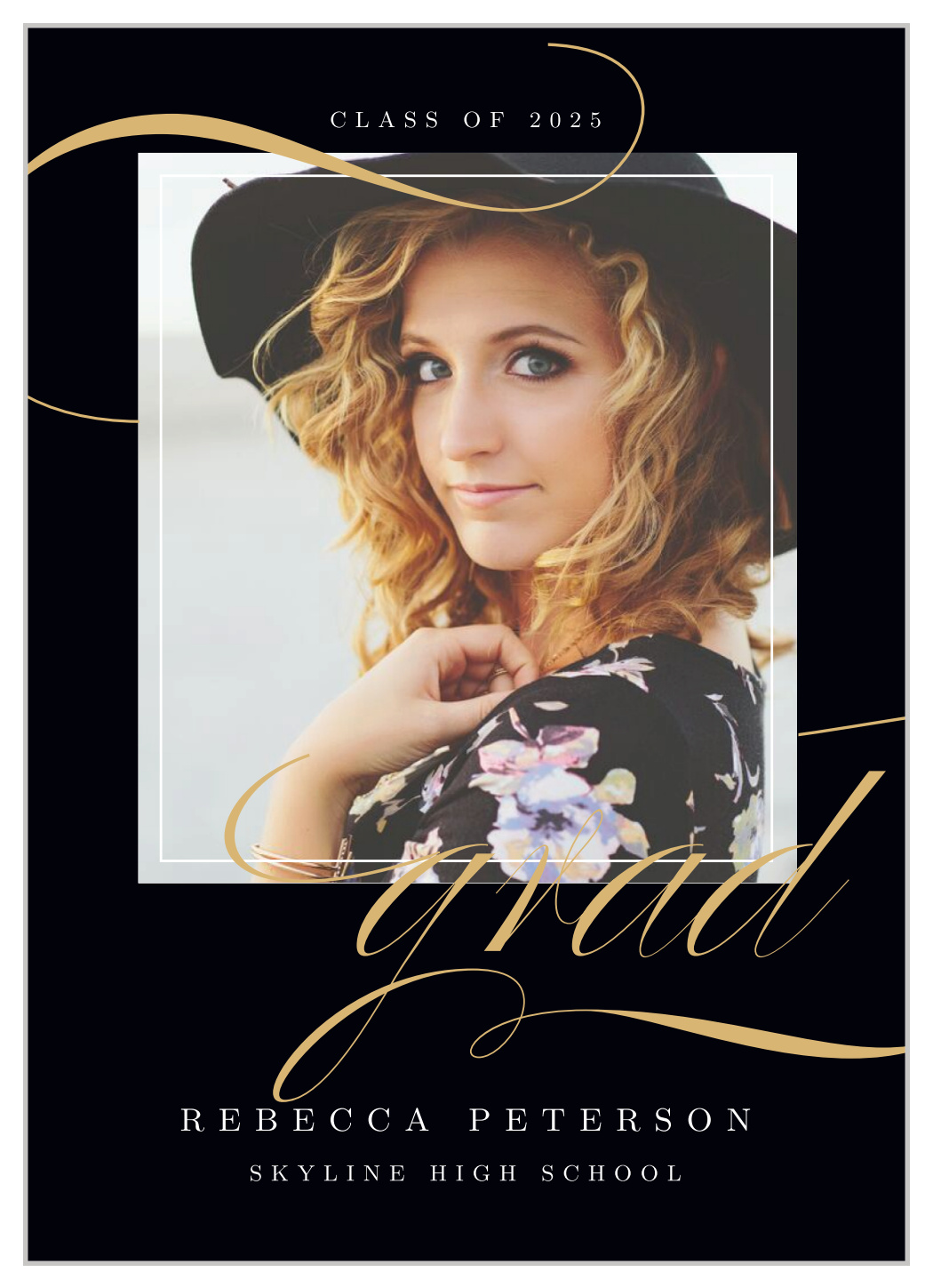 Elegant Flourish Graduation Announcements