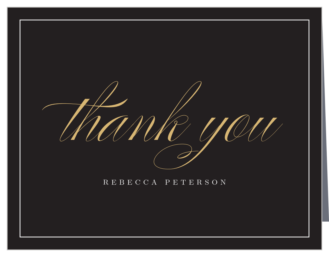 Elegant Flourish Graduation Thank You Cards