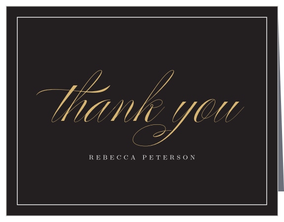 Elegant Flourish Graduation Thank You Cards