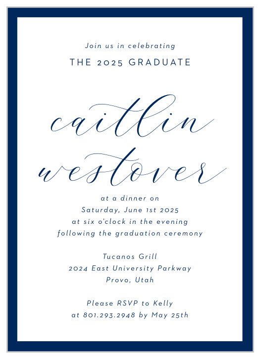 Gather all of your family and friends to join in on the celebration of your big day with our Past & Present Graduation Party Invitations. 