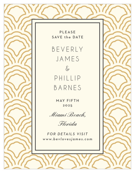 Our MaeMae's Beverly Save the Date Magnets  are a perfectly elegant way to announce the special day.