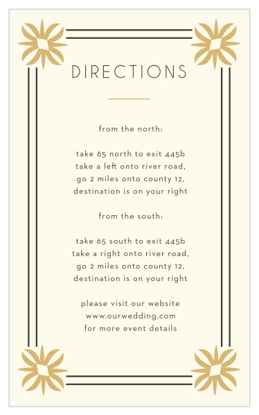 MaeMae's Beverly Wedding Direction Cards
