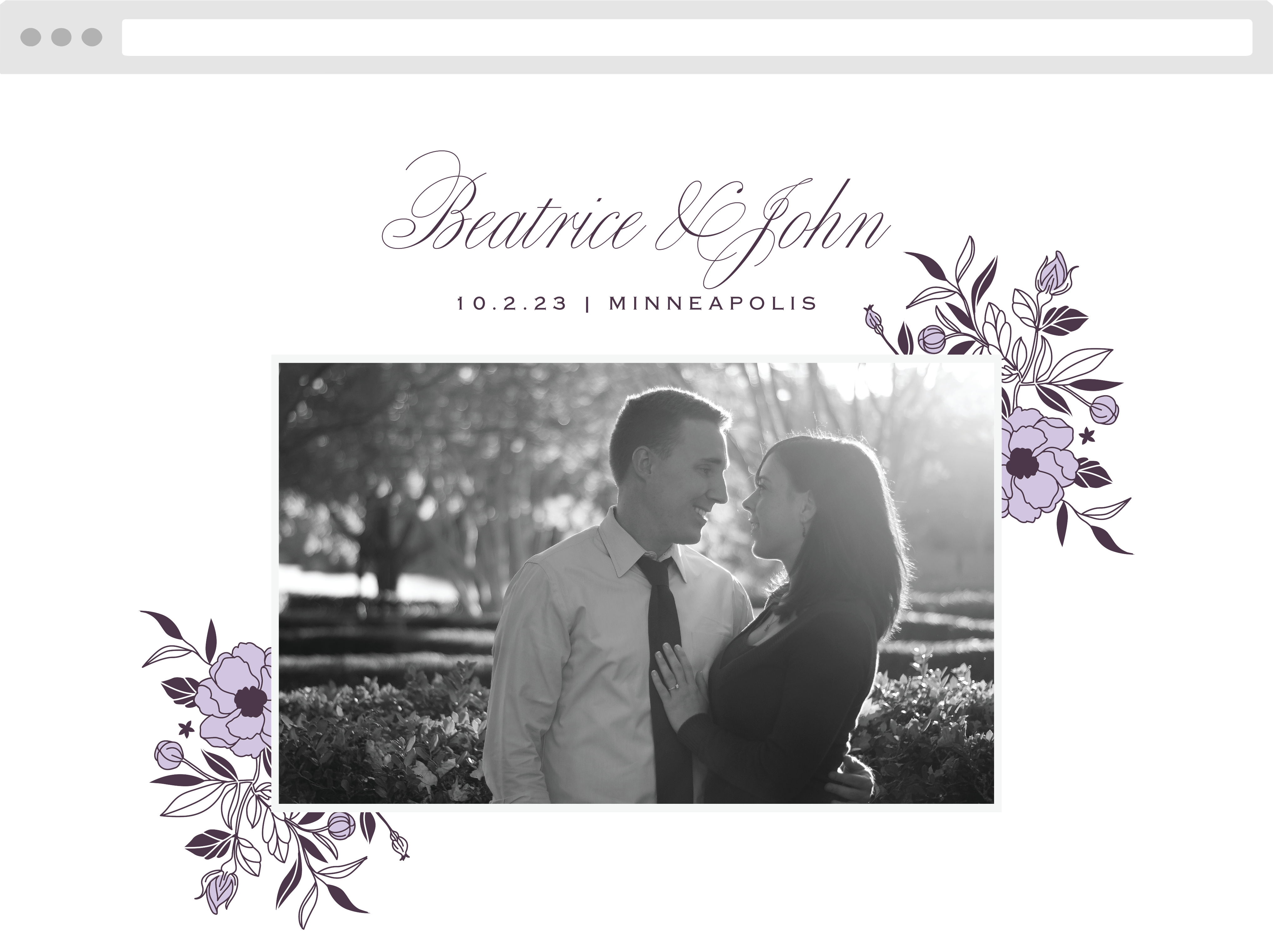 MaeMae's Midge Wedding Website