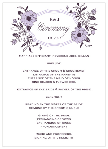 MaeMae's Midge Wedding Programs