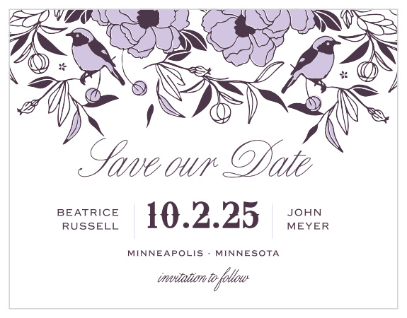 Our MaeMae's Midge Save the Date Cards are a perfectly gorgeous way to announce the special day.