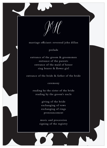 MaeMae's Jett Wedding Programs