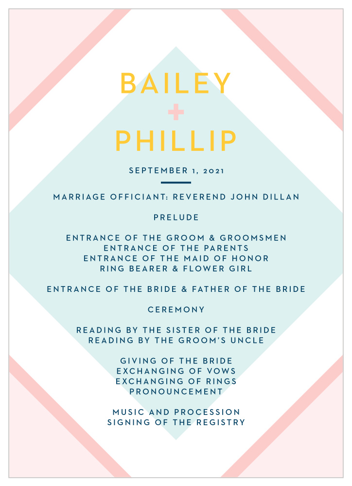 MaeMae's Maximus Wedding Programs