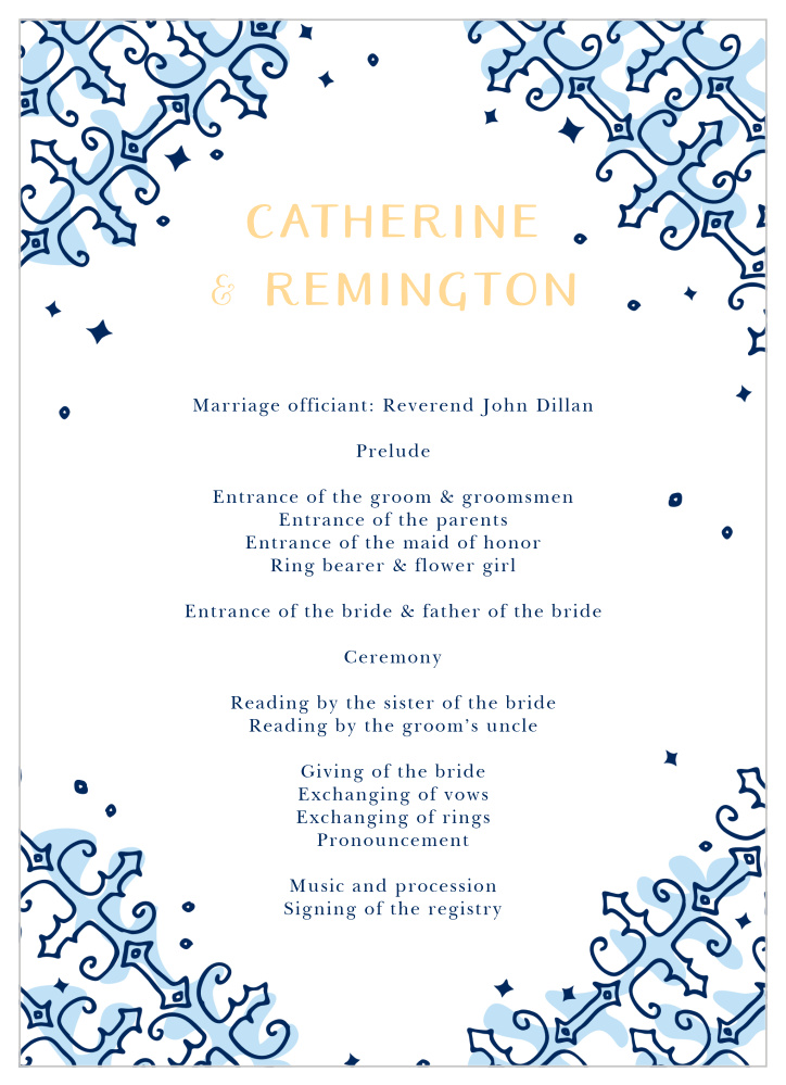 MaeMae's Dakota Wedding Programs
