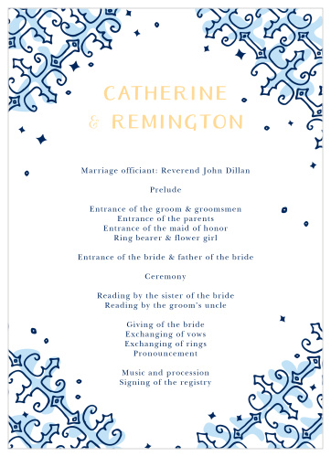 MaeMae's Dakota Wedding Programs