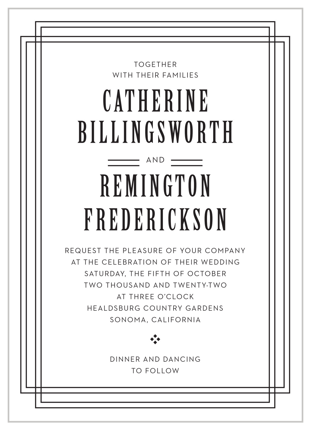 MaeMae's Billingsworth Wedding Invitations
