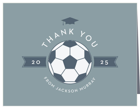Soccer Ball Graduation Thank You Cards