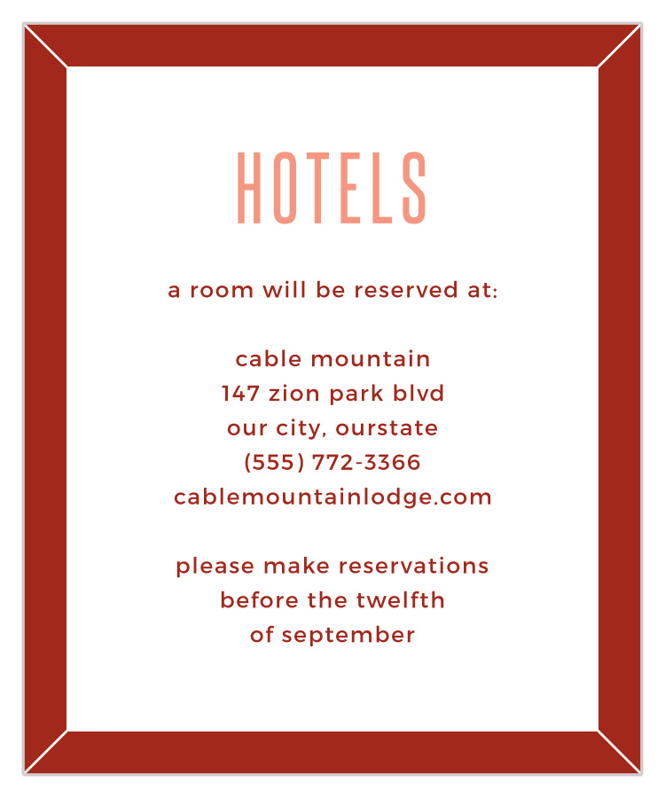 MaeMae's Beau Accommodation Cards