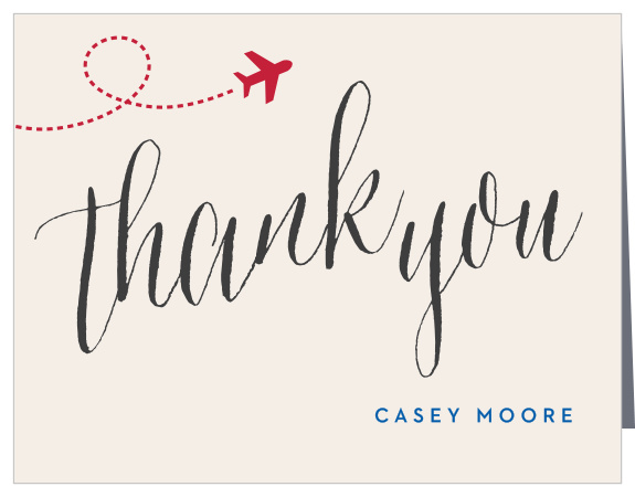 Let the people you love know you care with the Bon Voyage Graduation Thank You Card! 