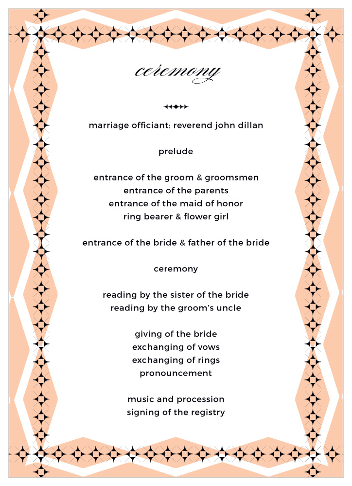 MaeMae's Ralph Wedding Programs