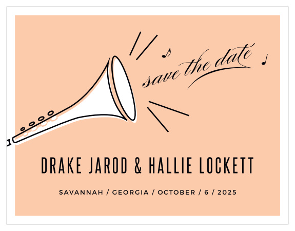 Ensure your family and friends mark your wedding date on their calendar with our MaeMae's Ralph Save-the-Date Magnets.
