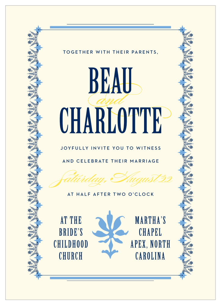 MaeMae's Montgomery Wedding Invitations