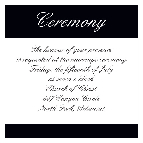 Formal Photo Ceremony Cards