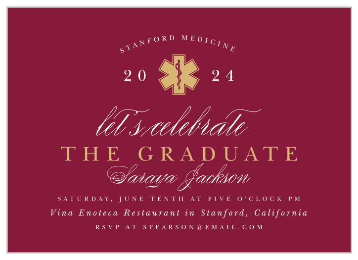 Celebrate your graduate's momentous accomplishment with the timeless style of our EMT Paramedic Graduation Invitations.